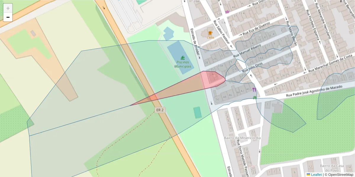 Mapa detalhado do código postal 7900-561 com limites, códigos postais vizinhos e agências dos correios