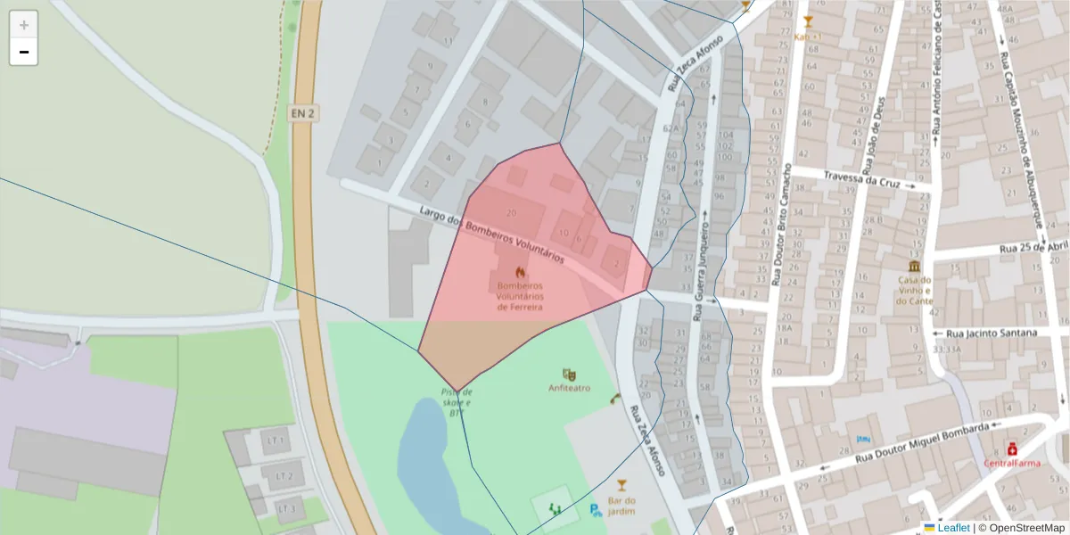 Mapa detalhado do código postal 7900-568 com limites, códigos postais vizinhos e agências dos correios