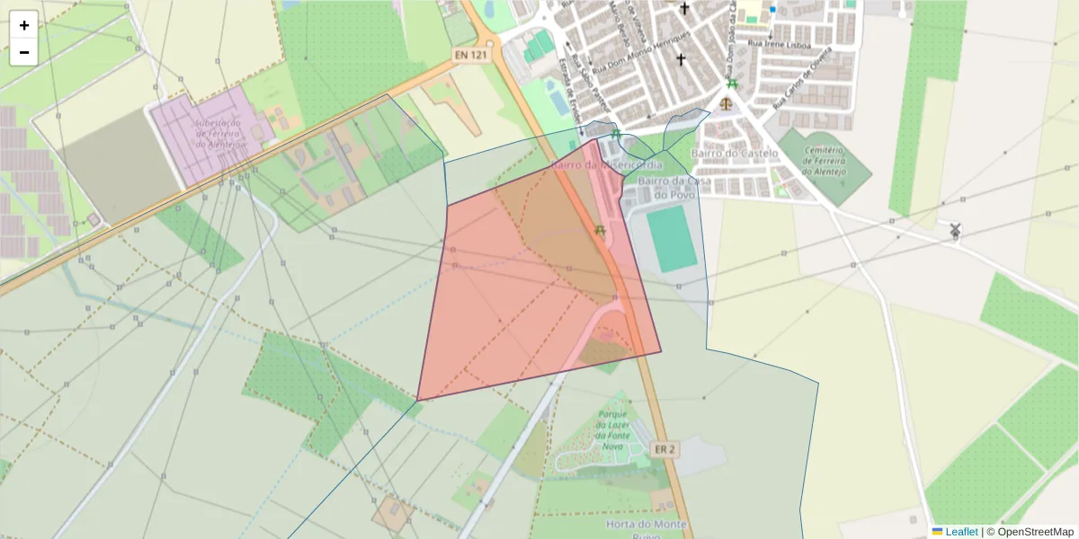Mapa detalhado do código postal 7900-627 com limites, códigos postais vizinhos e agências dos correios