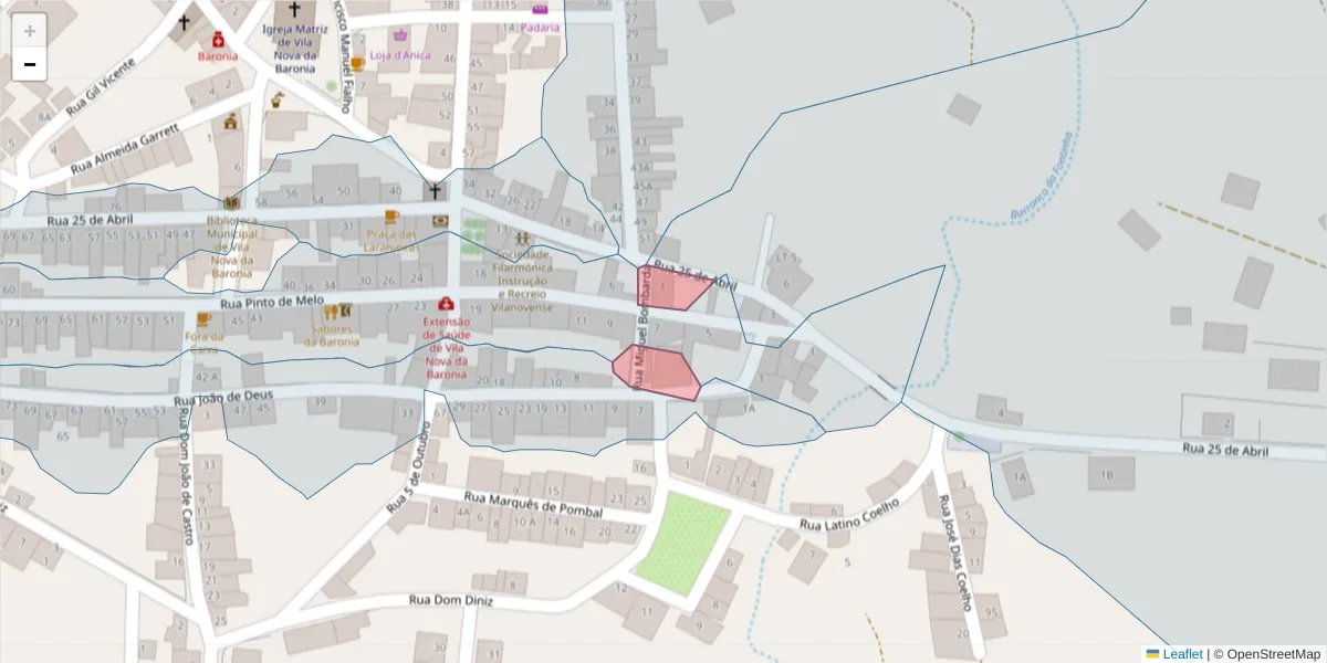 Mapa detalhado do código postal 7920-388 com limites, códigos postais vizinhos e agências dos correios