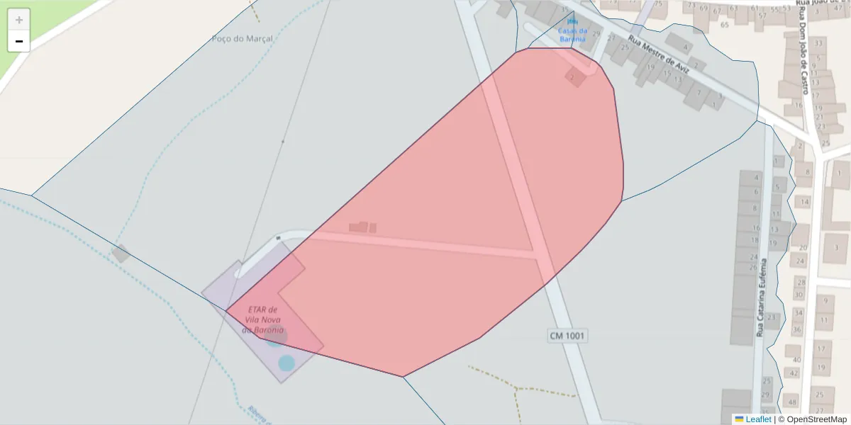 Mapa detalhado do código postal 7920-393 com limites, códigos postais vizinhos e agências dos correios