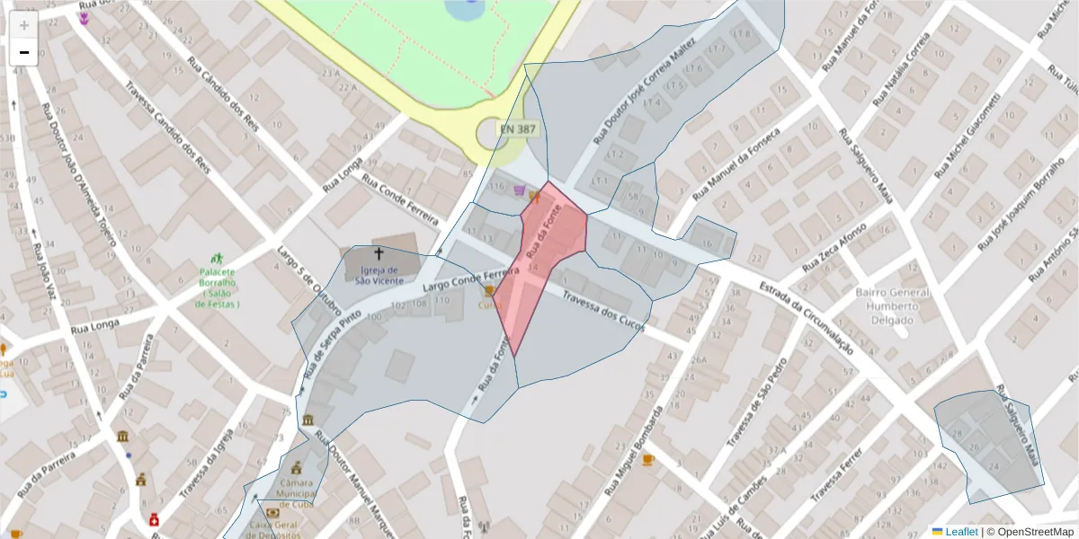 Mapa detalhado do código postal 7940-136 com limites, códigos postais vizinhos e agências dos correios