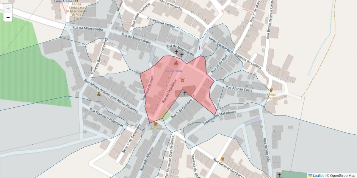 Mapa detalhado do código postal 7940-374 com limites, códigos postais vizinhos e agências dos correios