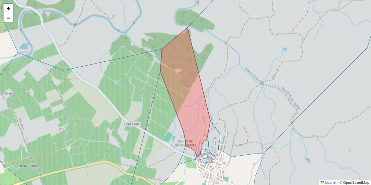 Mapa detalhado do código postal 7940-383 com limites, códigos postais vizinhos e agências dos correios
