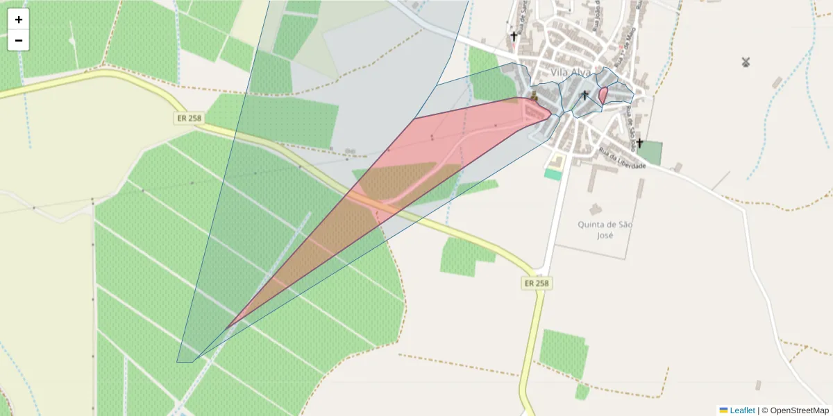 Mapa detalhado do código postal 7940-386 com limites, códigos postais vizinhos e agências dos correios