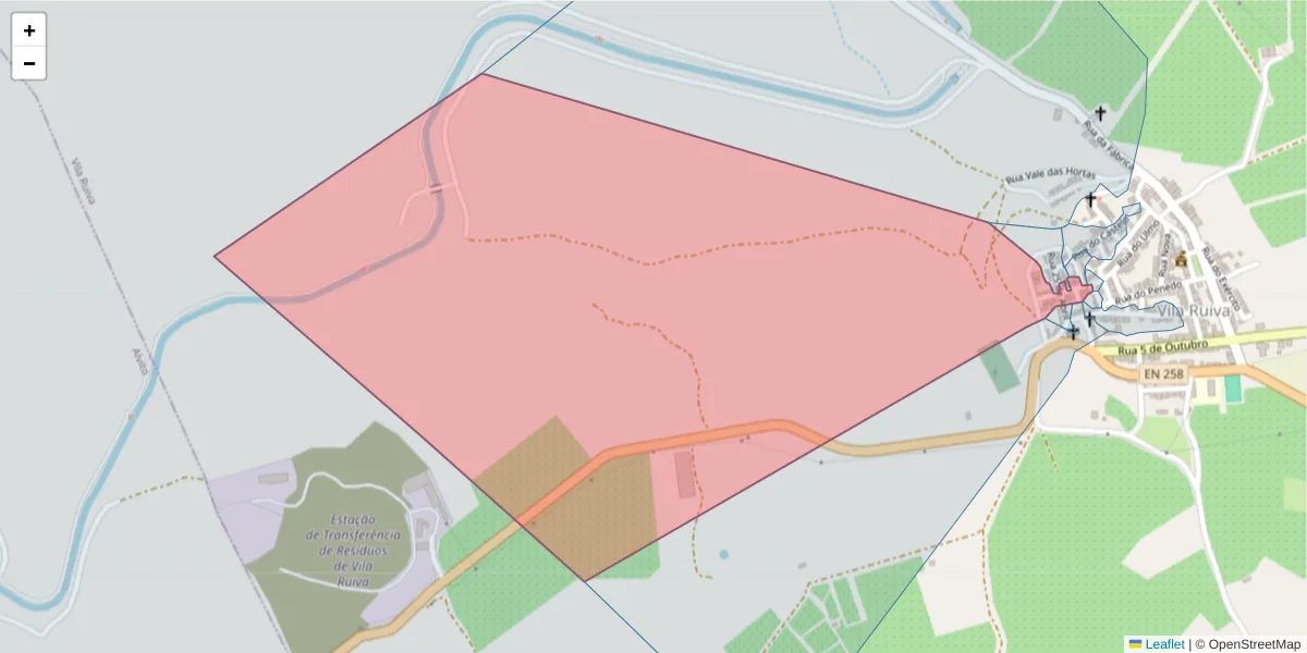 Mapa detalhado do código postal 7940-471 com limites, códigos postais vizinhos e agências dos correios