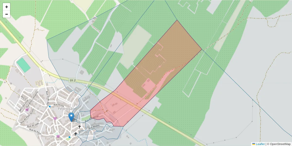 Mapa detalhado do código postal 7960-037 com limites, códigos postais vizinhos e agências dos correios