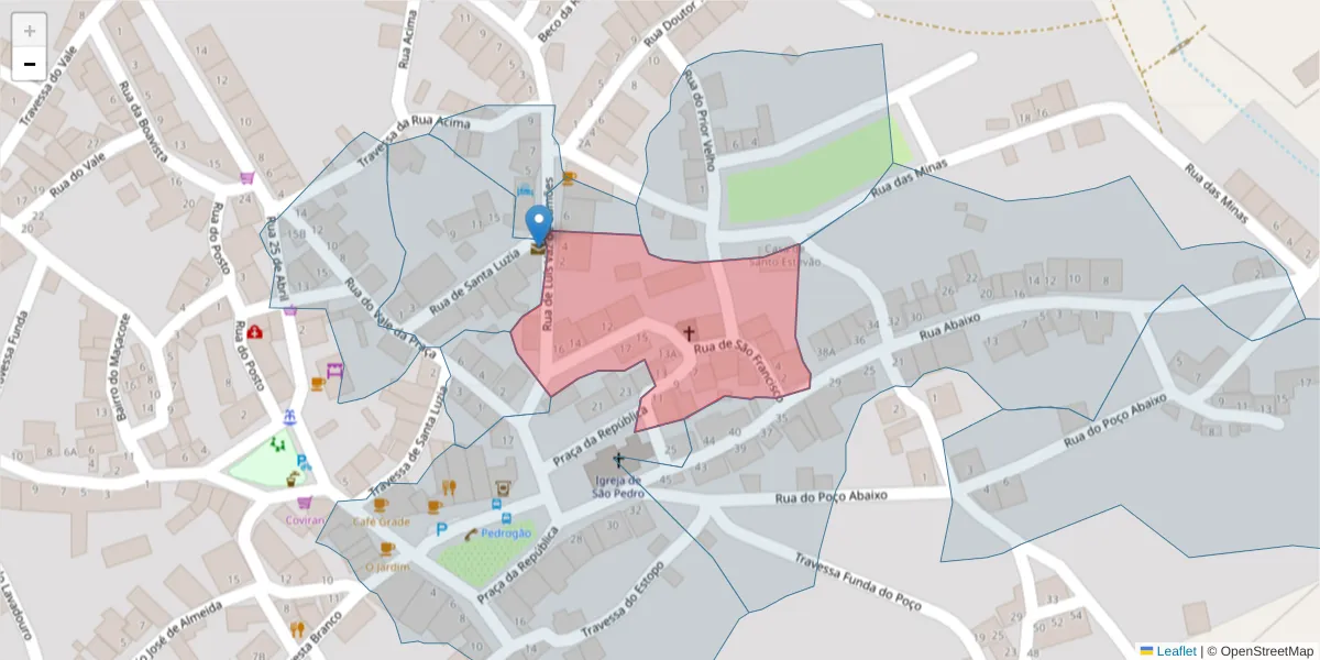 Mapa detalhado do código postal 7960-041 com limites, códigos postais vizinhos e agências dos correios