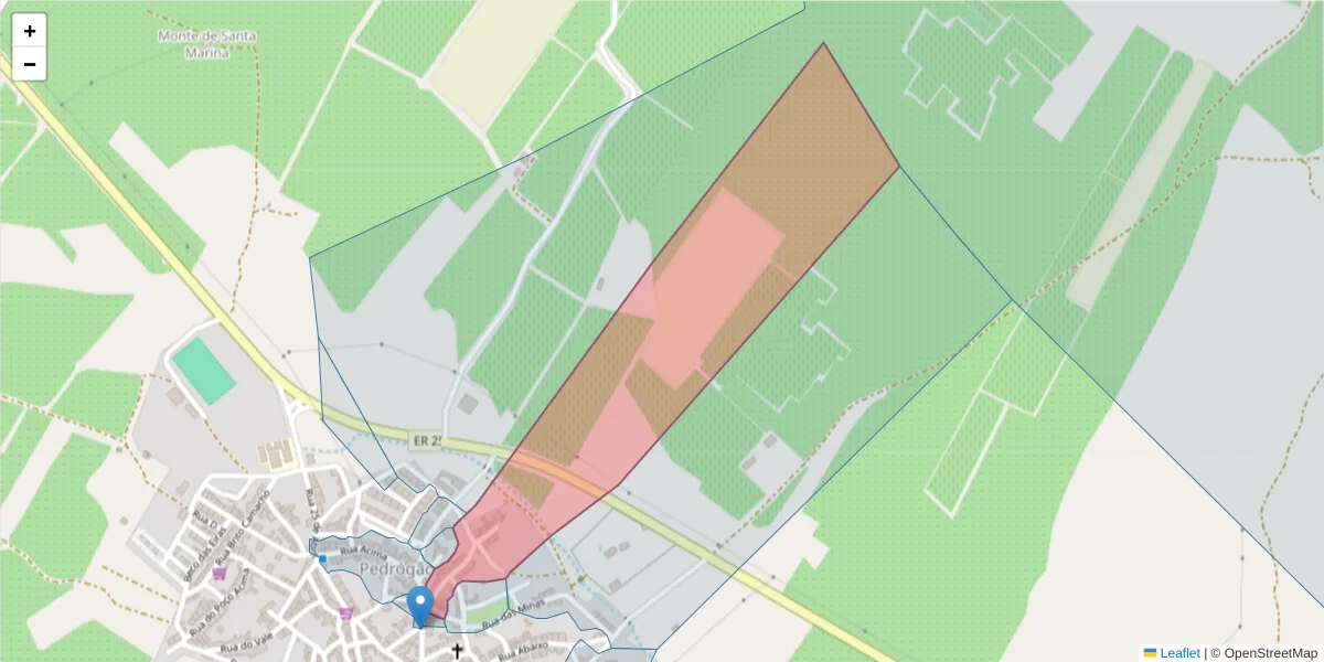 Mapa detalhado do código postal 7960-052 com limites, códigos postais vizinhos e agências dos correios