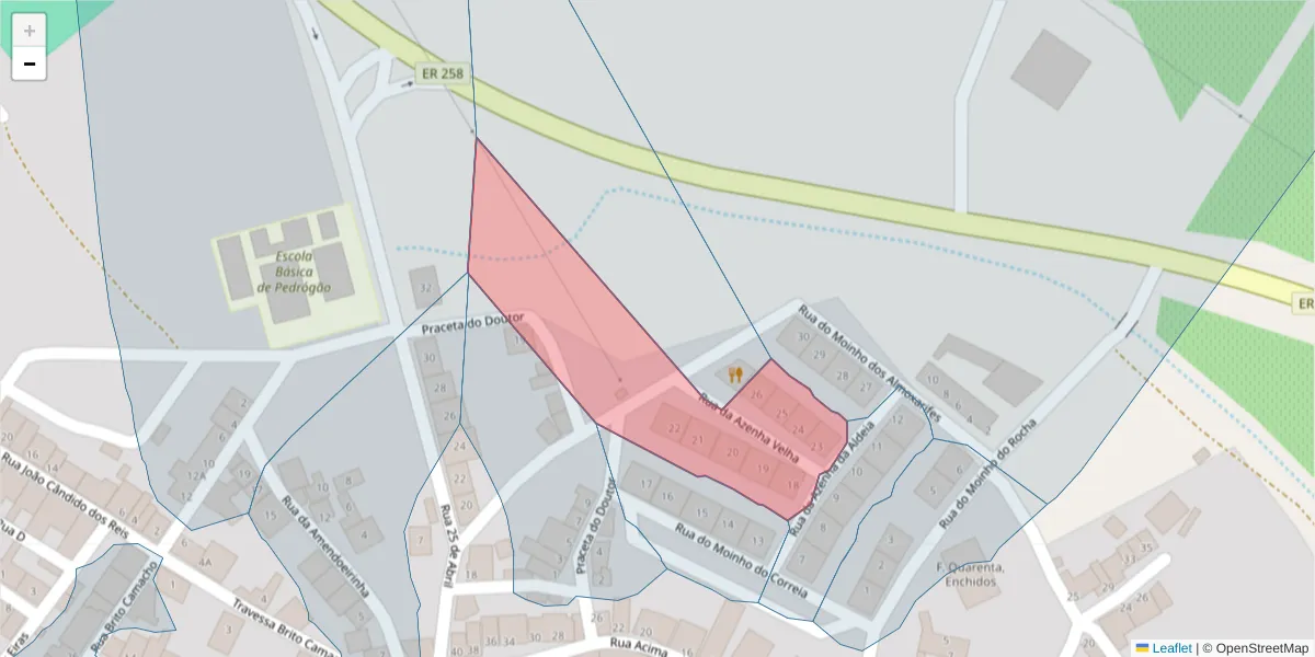 Mapa detalhado do código postal 7960-063 com limites, códigos postais vizinhos e agências dos correios