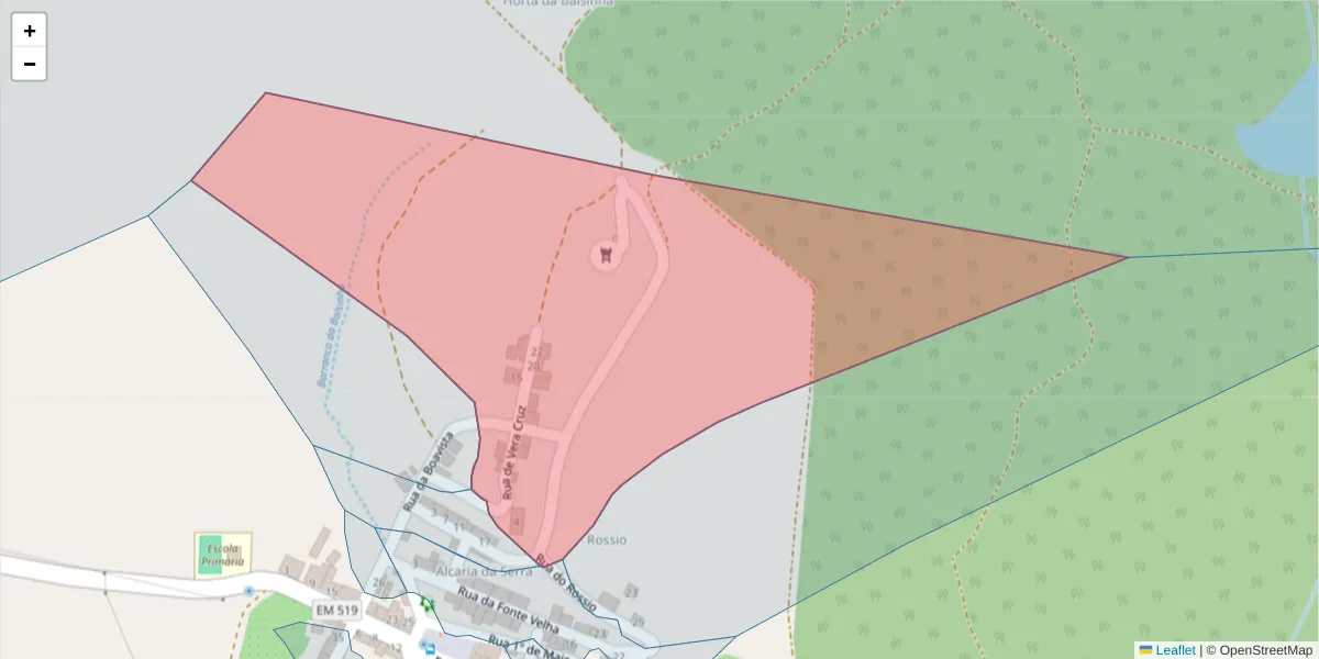 Mapa detalhado do código postal 7960-119 com limites, códigos postais vizinhos e agências dos correios