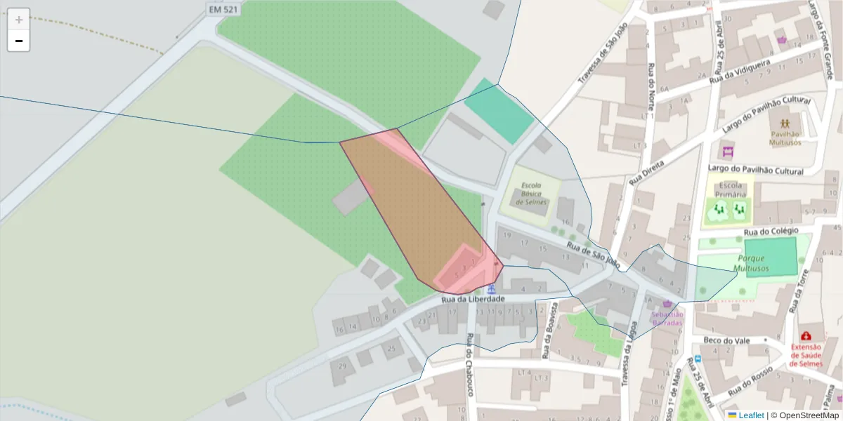Mapa detalhado do código postal 7960-155 com limites, códigos postais vizinhos e agências dos correios