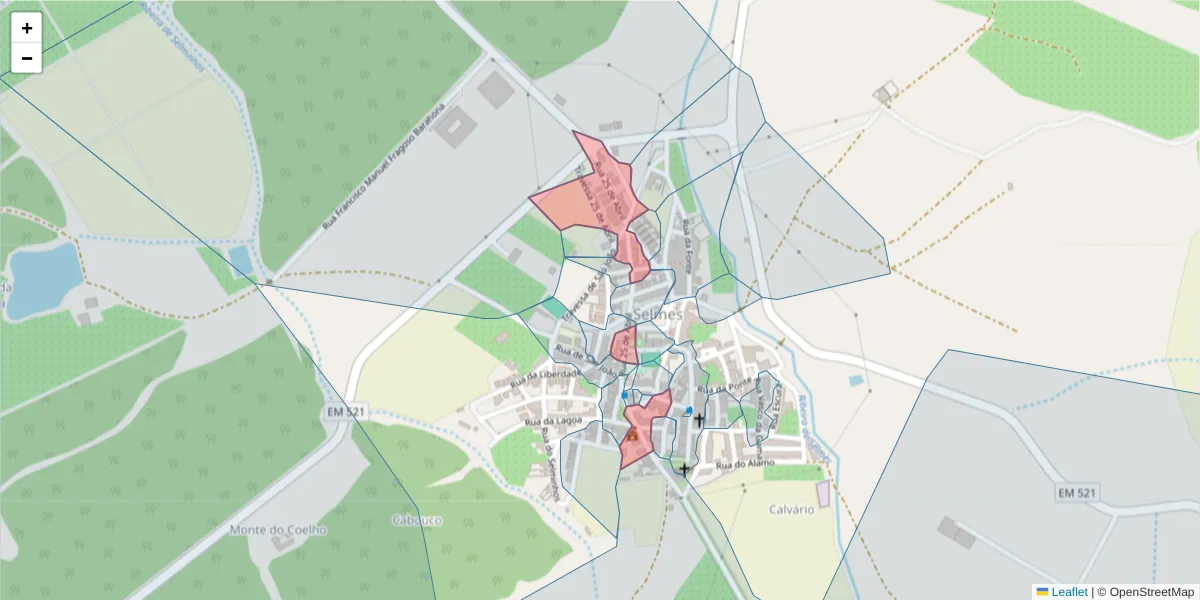 Mapa detalhado do código postal 7960-158 com limites, códigos postais vizinhos e agências dos correios