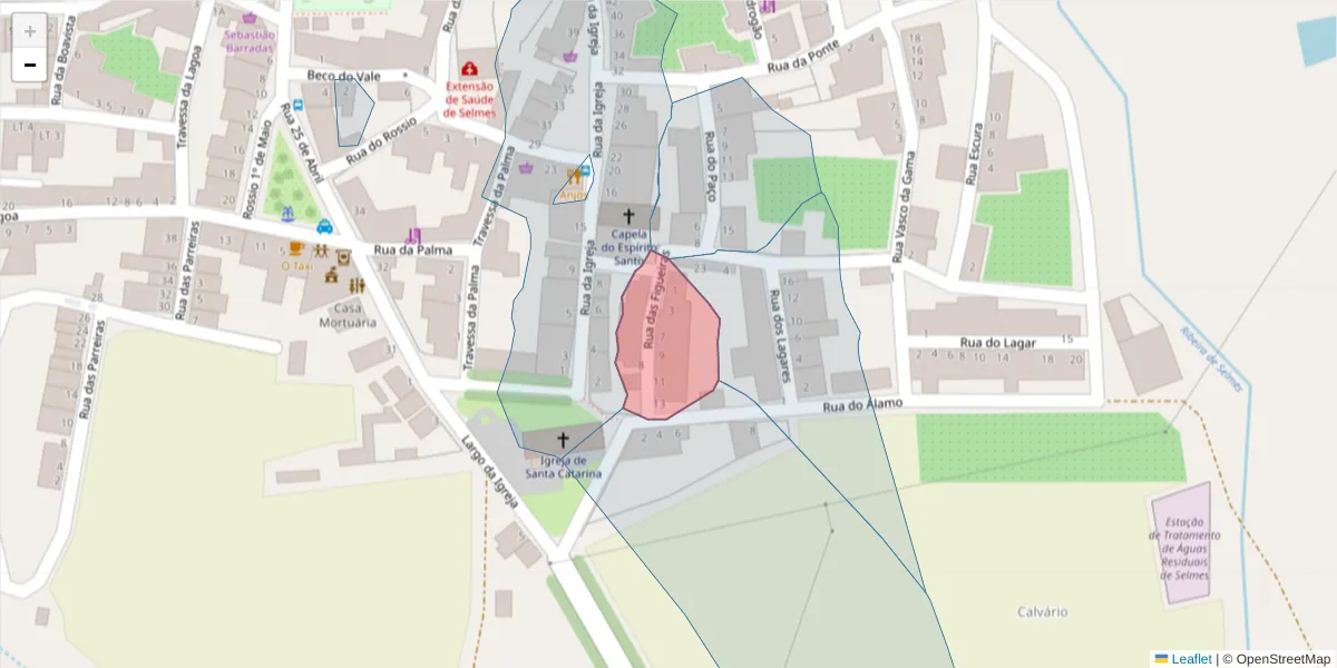 Mapa detalhado do código postal 7960-168 com limites, códigos postais vizinhos e agências dos correios