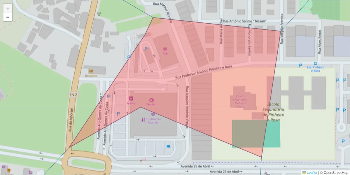 Mapa detalhado do código postal 8005-334 com limites, códigos postais vizinhos e agências dos correios