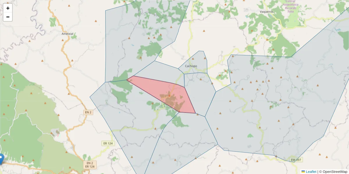 Mapa detalhado do código postal 8800-018 com limites, códigos postais vizinhos e agências dos correios