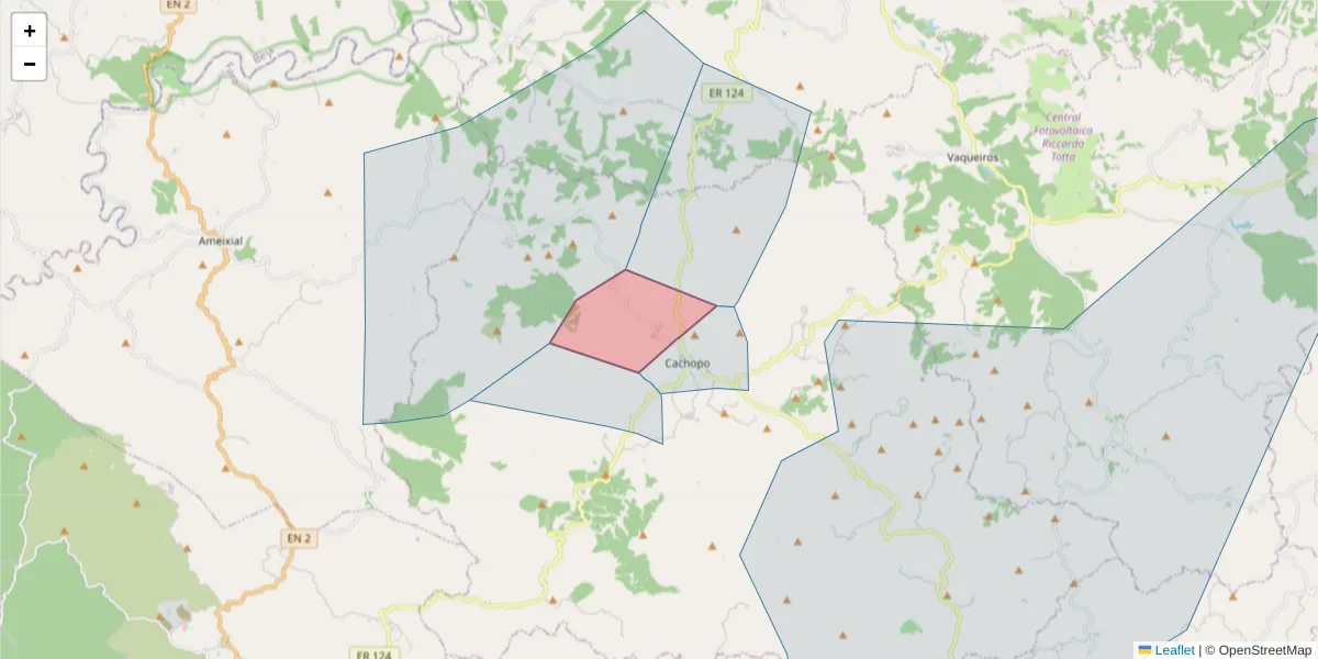 Mapa detalhado do código postal 8800-029 com limites, códigos postais vizinhos e agências dos correios