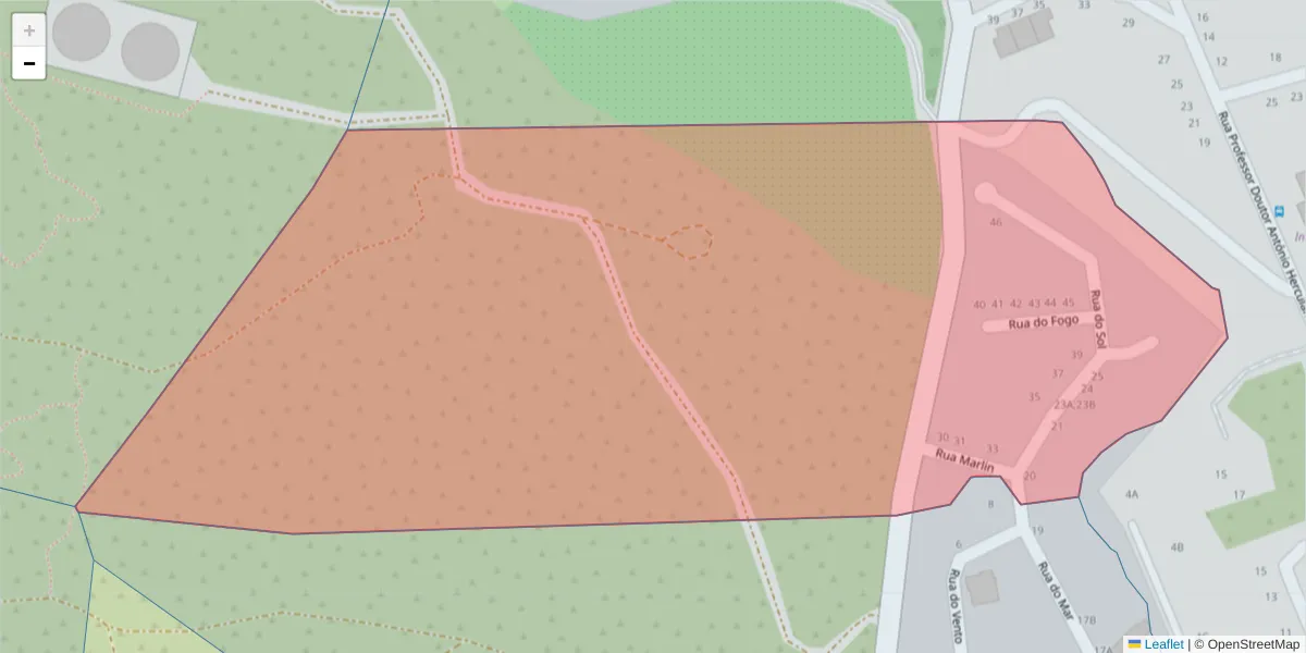 Mapa detalhado do código postal 8800-659 com limites, códigos postais vizinhos e agências dos correios