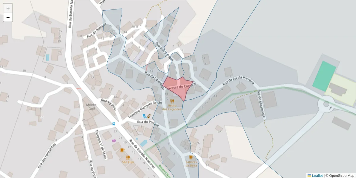 Mapa detalhado do código postal 8950-209 com limites, códigos postais vizinhos e agências dos correios