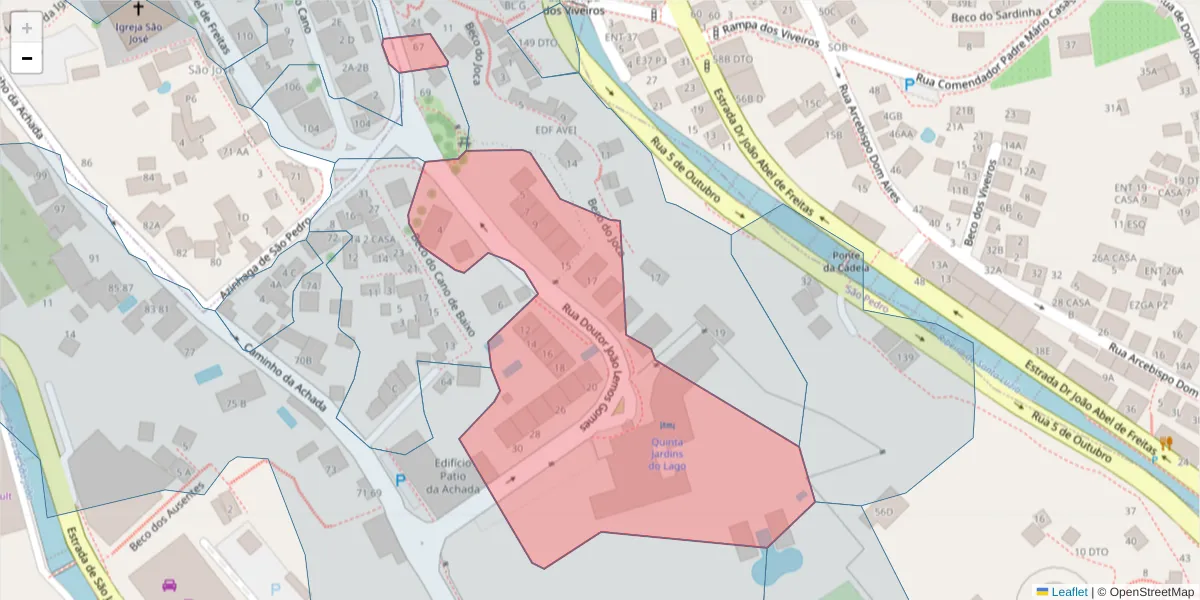 Mapa detalhado do código postal 9000-185 com limites, códigos postais vizinhos e agências dos correios