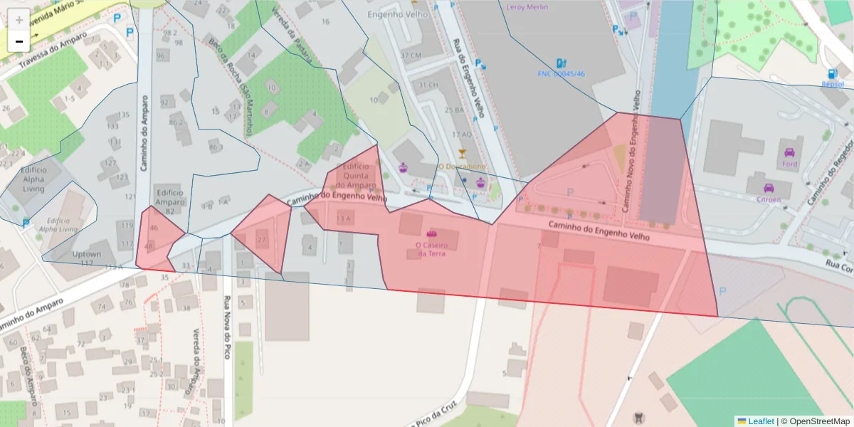 Mapa detalhado do código postal 9000-260 com limites, códigos postais vizinhos e agências dos correios