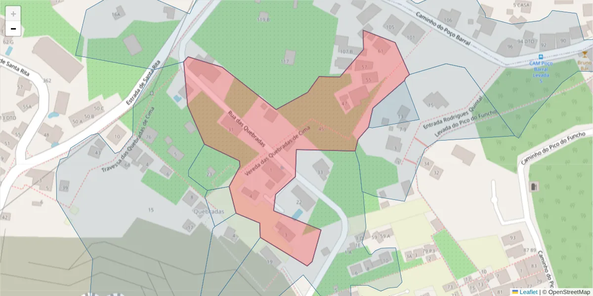 Mapa detalhado do código postal 9000-699 com limites, códigos postais vizinhos e agências dos correios