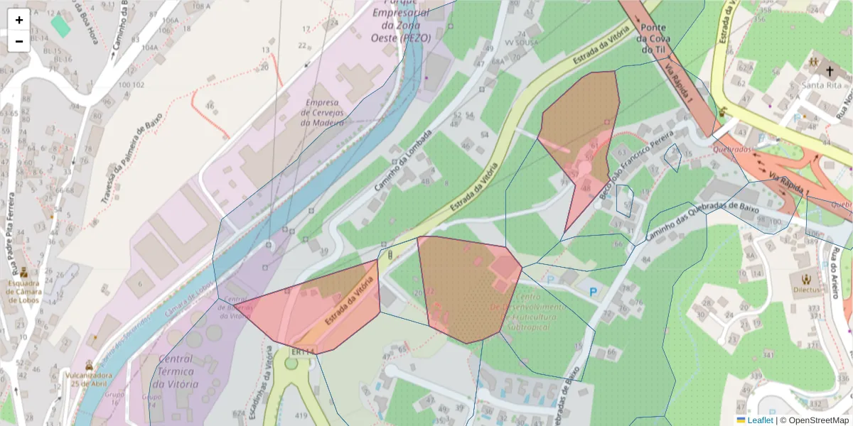 Mapa detalhado do código postal 9000-703 com limites, códigos postais vizinhos e agências dos correios