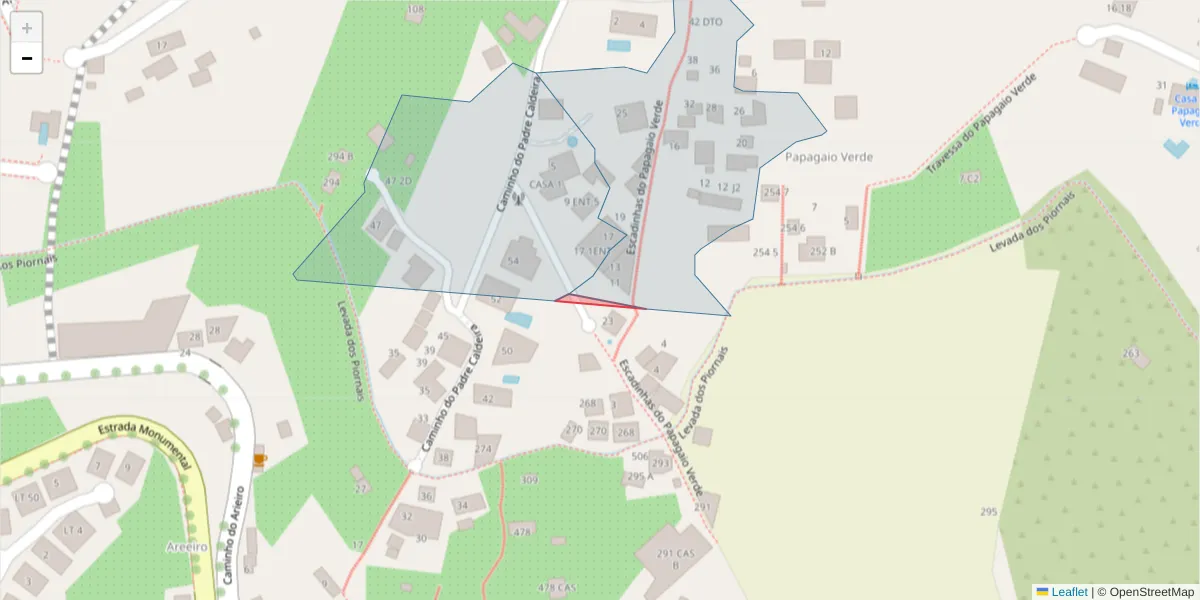 Mapa detalhado do código postal 9000-745 com limites, códigos postais vizinhos e agências dos correios