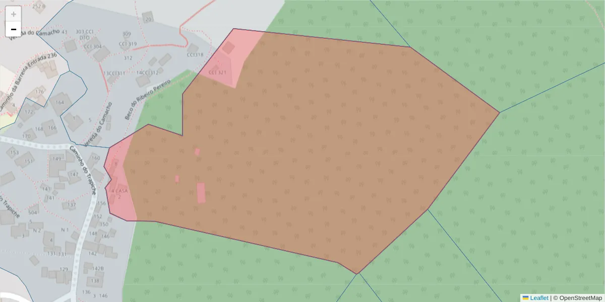Mapa detalhado do código postal 9020-056 com limites, códigos postais vizinhos e agências dos correios