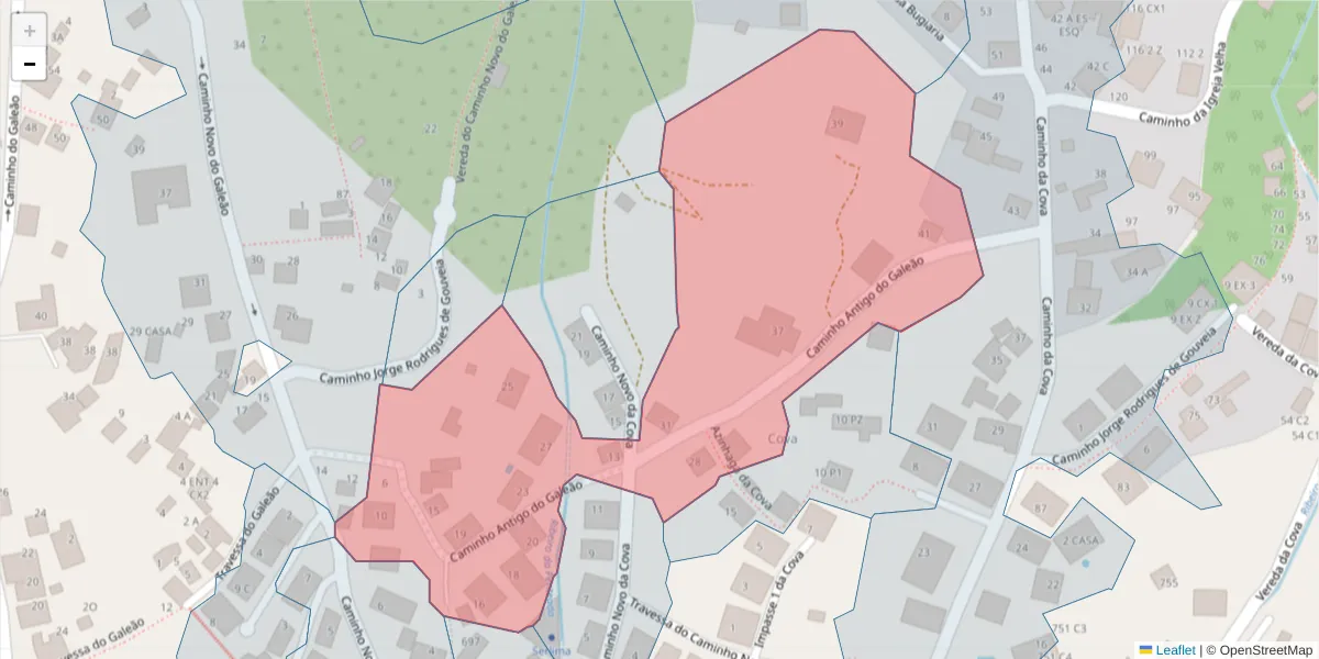 Mapa detalhado do código postal 9020-066 com limites, códigos postais vizinhos e agências dos correios