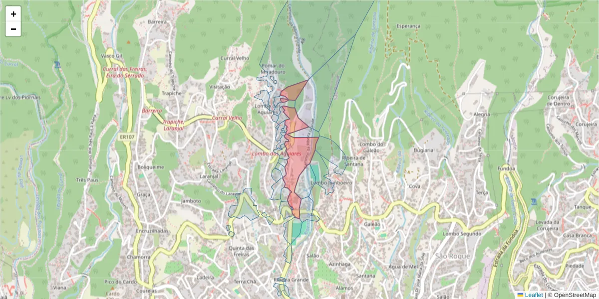 Mapa detalhado do código postal 9020-094 com limites, códigos postais vizinhos e agências dos correios