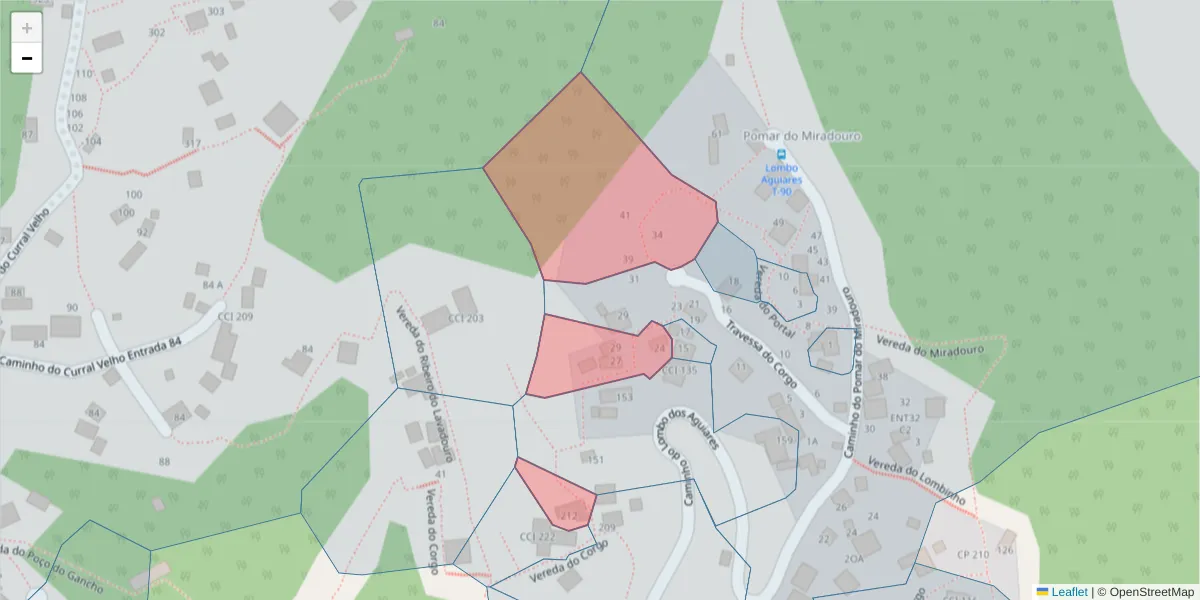 Mapa detalhado do código postal 9020-141 com limites, códigos postais vizinhos e agências dos correios