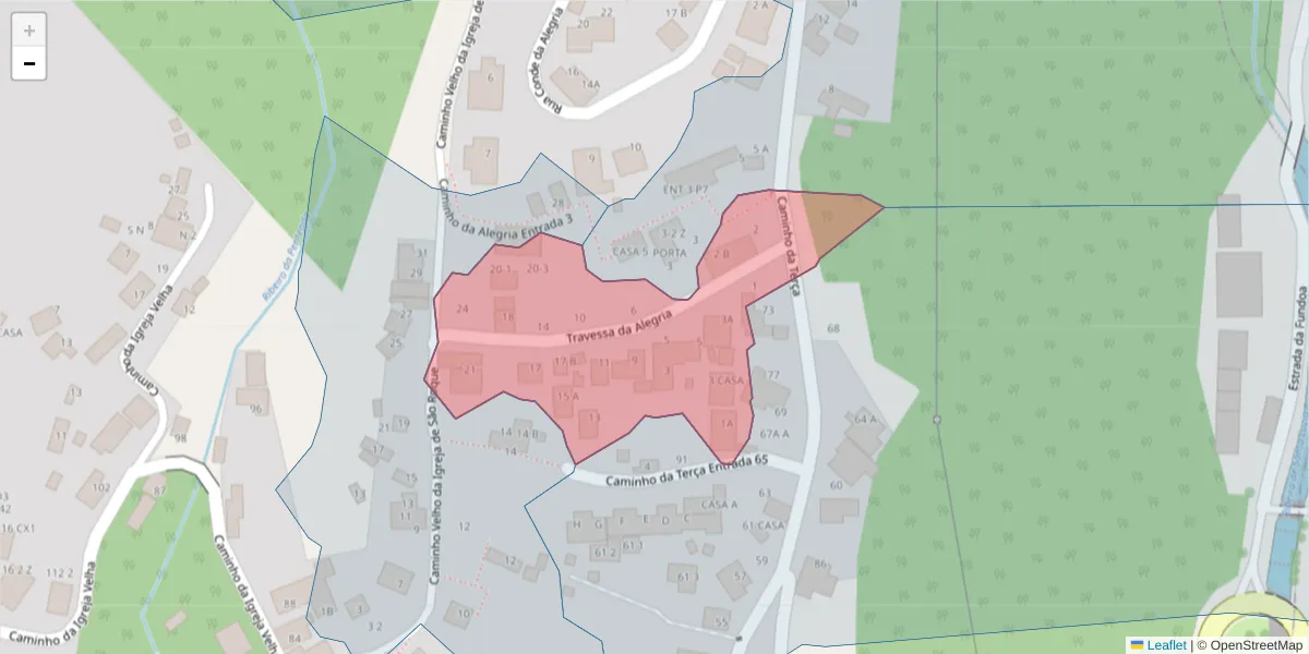 Mapa detalhado do código postal 9020-232 com limites, códigos postais vizinhos e agências dos correios