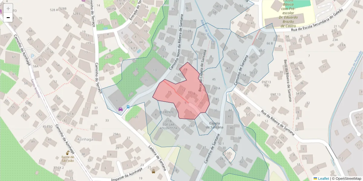 Mapa detalhado do código postal 9020-271 com limites, códigos postais vizinhos e agências dos correios