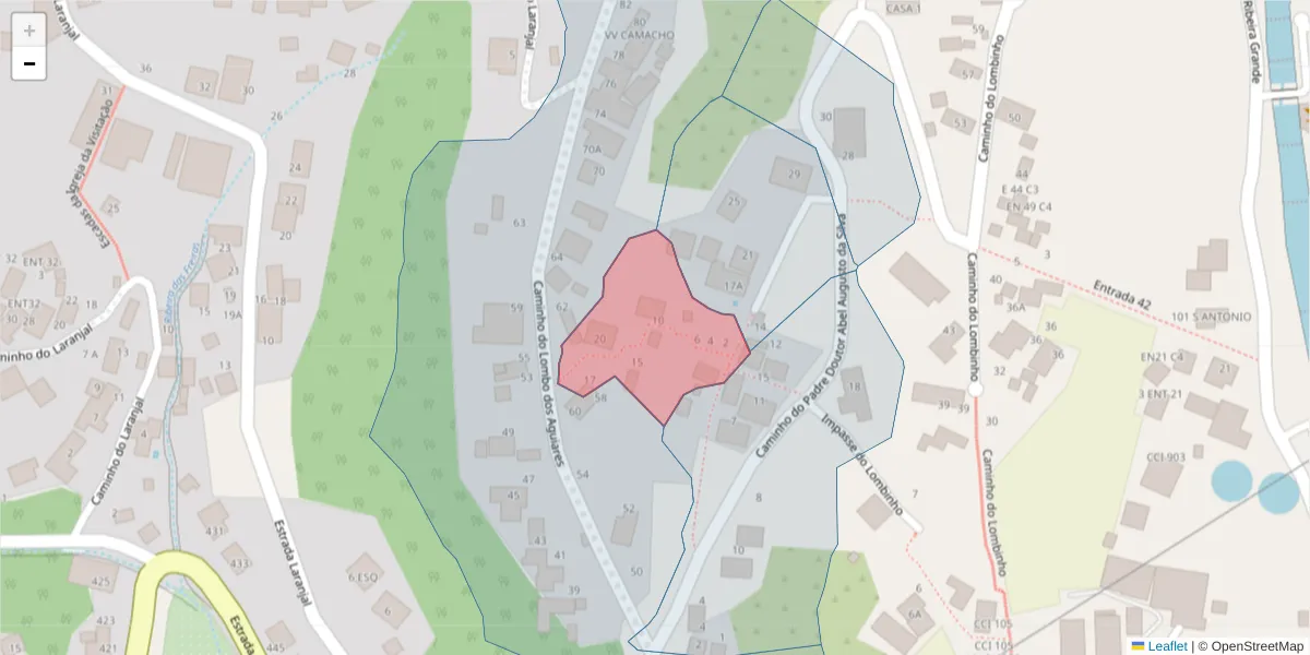 Mapa detalhado do código postal 9020-314 com limites, códigos postais vizinhos e agências dos correios