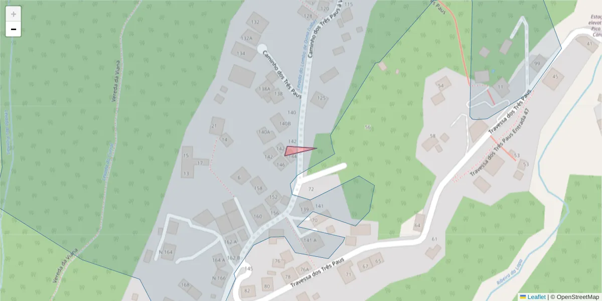 Mapa detalhado do código postal 9020-998 com limites, códigos postais vizinhos e agências dos correios