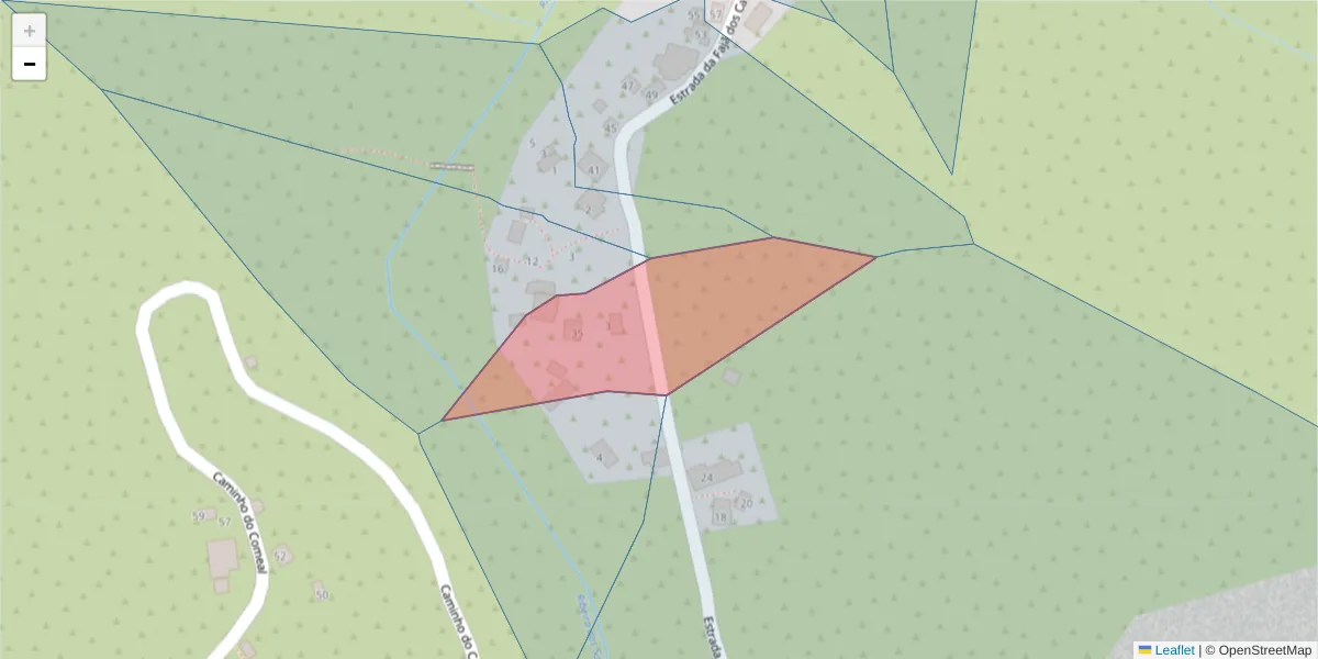Mapa detalhado do código postal 9030-304 com limites, códigos postais vizinhos e agências dos correios