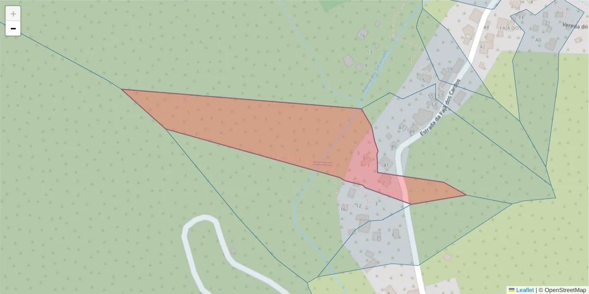 Mapa detalhado do código postal 9030-308 com limites, códigos postais vizinhos e agências dos correios