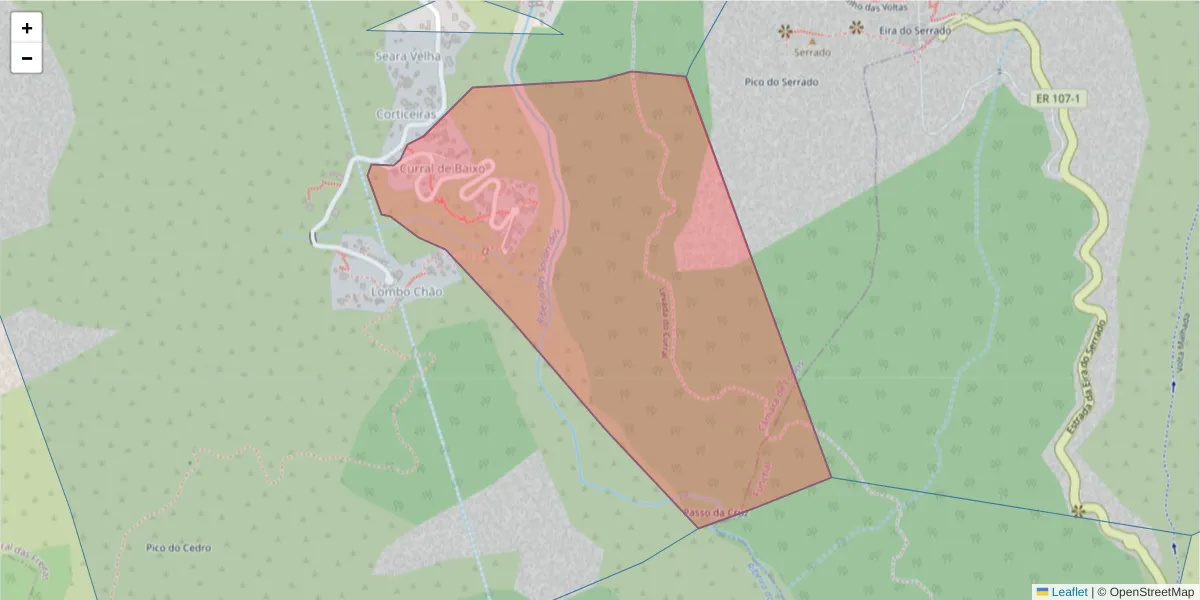Mapa detalhado do código postal 9030-320 com limites, códigos postais vizinhos e agências dos correios