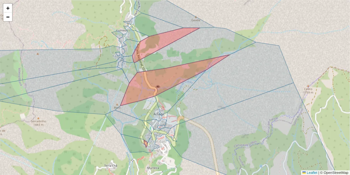 Mapa detalhado do código postal 9030-327 com limites, códigos postais vizinhos e agências dos correios