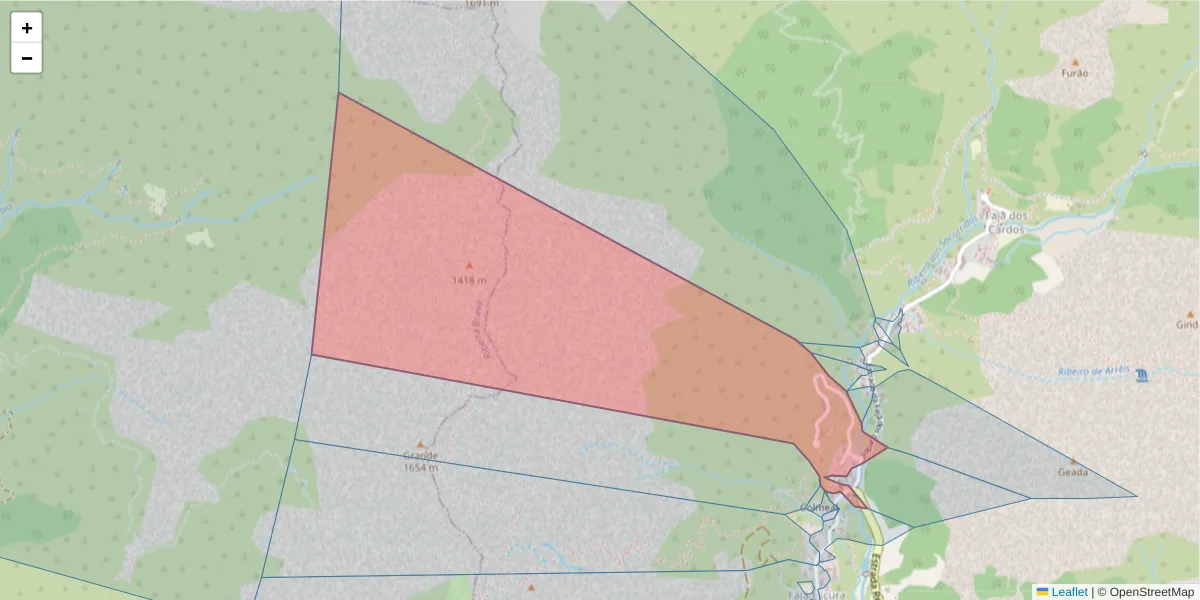 Mapa detalhado do código postal 9030-339 com limites, códigos postais vizinhos e agências dos correios