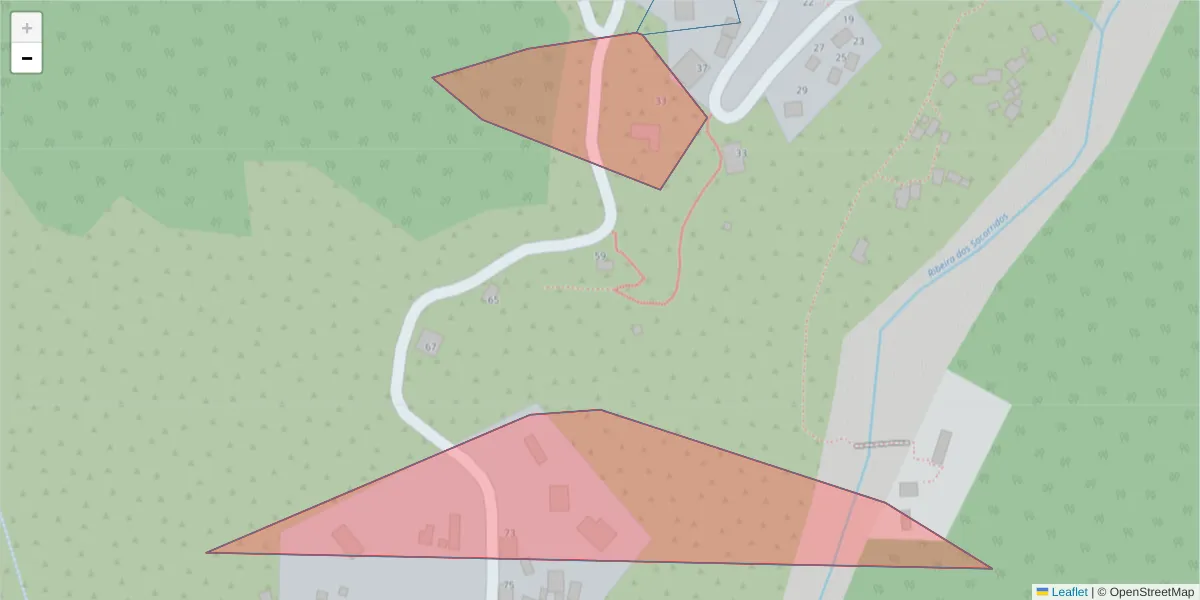 Mapa detalhado do código postal 9030-351 com limites, códigos postais vizinhos e agências dos correios