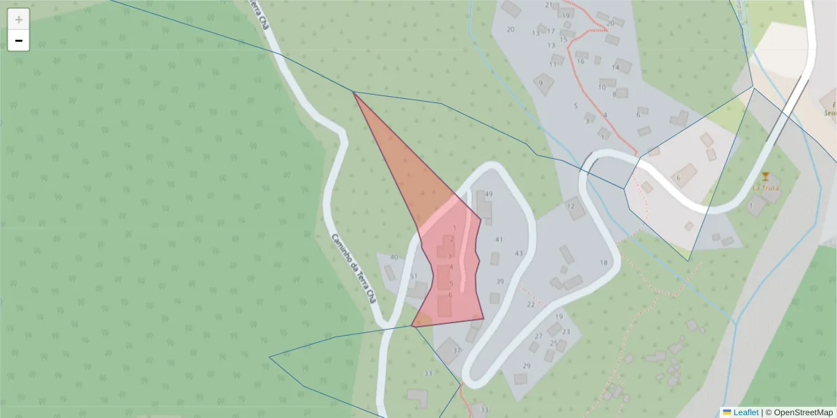 Mapa detalhado do código postal 9030-353 com limites, códigos postais vizinhos e agências dos correios