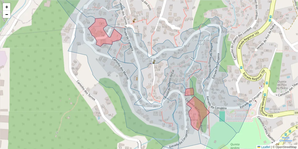 Mapa detalhado do código postal 9050-193 com limites, códigos postais vizinhos e agências dos correios