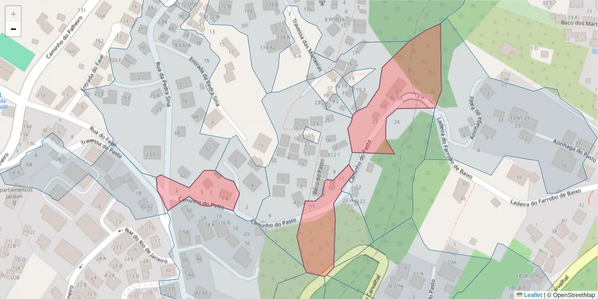 Mapa detalhado do código postal 9060-212 com limites, códigos postais vizinhos e agências dos correios
