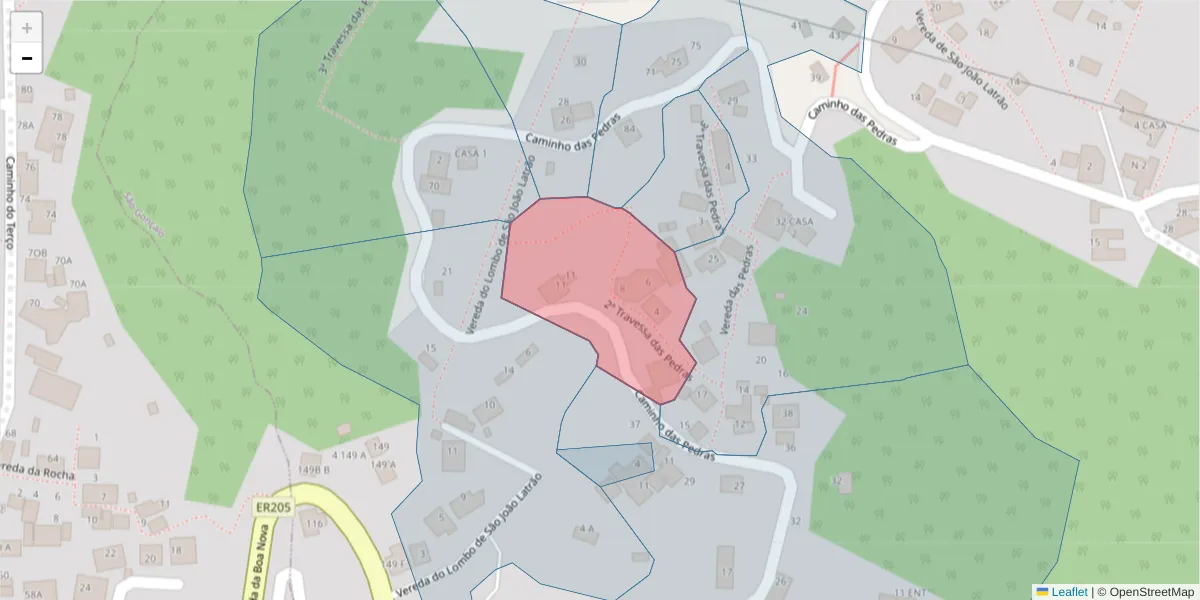 Mapa detalhado do código postal 9060-224 com limites, códigos postais vizinhos e agências dos correios
