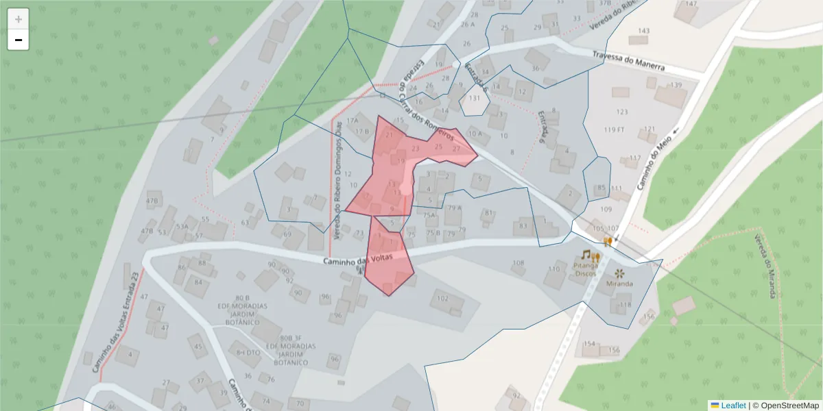 Mapa detalhado do código postal 9060-267 com limites, códigos postais vizinhos e agências dos correios