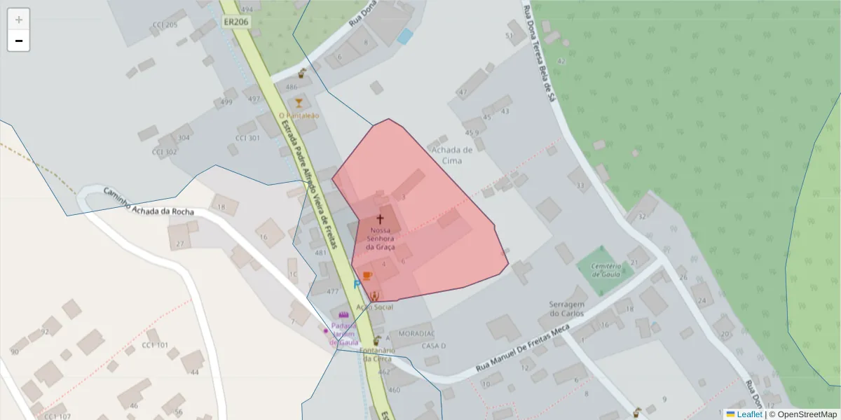 Mapa detalhado do código postal 9100-039 com limites, códigos postais vizinhos e agências dos correios