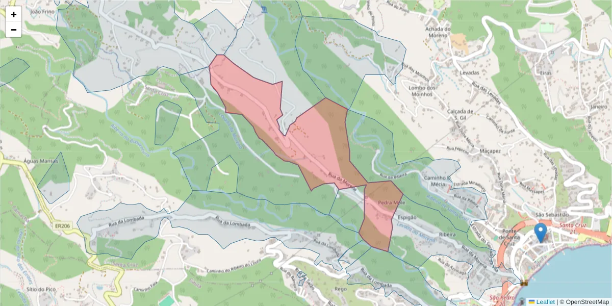 Mapa detalhado do código postal 9100-117 com limites, códigos postais vizinhos e agências dos correios
