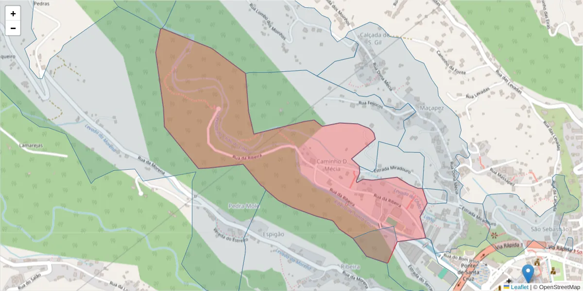 Mapa detalhado do código postal 9100-169 com limites, códigos postais vizinhos e agências dos correios